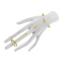 Load image into Gallery viewer, 14K Yellow Gold 1/4 Cttw Diamond Ring and Bracelet Hand Chain (G-H Color, SI1-SI2 Clarity) - 7"
