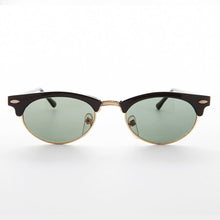 Load image into Gallery viewer, Oval Horn Rim Vintage Sunglass with Glass Lens - Shelby

