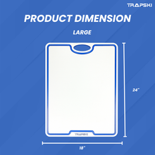 Load image into Gallery viewer, TRAPSKI Premium 1/2 Inch Thick HDPE Cutting Boards | Food-Grade Kitchen Prep Surface | Juice Grooves | Made in the USA

