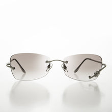 Load image into Gallery viewer, Flower Accent Rimless 90s Sunglasses - Cena
