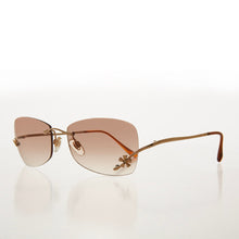 Load image into Gallery viewer, Flower Accent Rimless 90s Sunglasses - Cena
