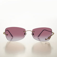 Load image into Gallery viewer, Flower Accent Rimless 90s Sunglasses - Cena
