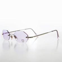 Load image into Gallery viewer, Heart Rhinestone Rimless Vintage Sunglasses - Splashy
