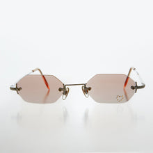 Load image into Gallery viewer, Heart Rhinestone Rimless Vintage Sunglasses - Splashy
