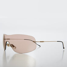 Load image into Gallery viewer, Y2K Rimless Shield Sunglasses - Stary
