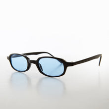 Load image into Gallery viewer, Micro Rectangle Black Sunglasses - Summers 2
