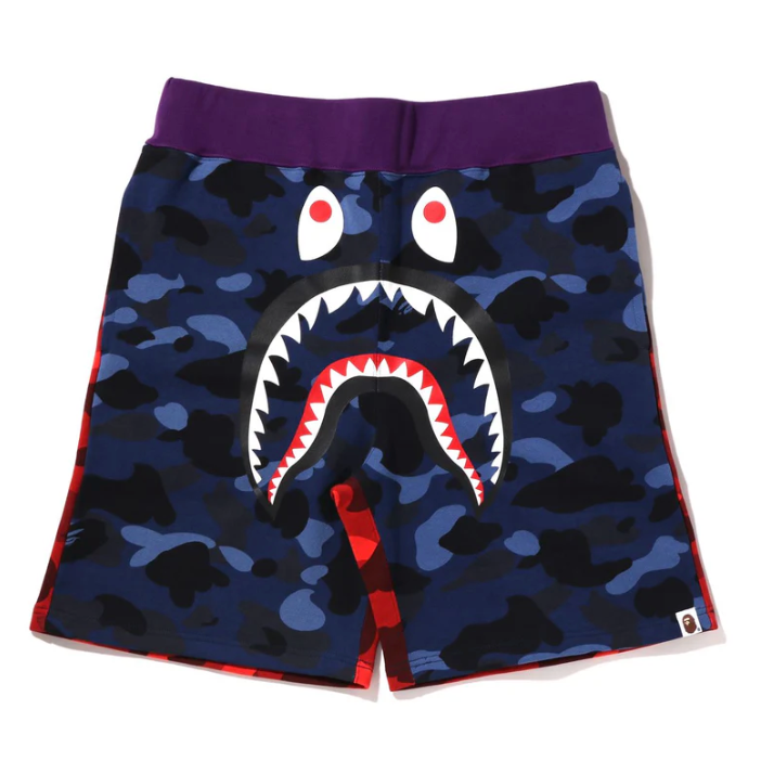 BAPE Crazy Camo Shark Shorts (Blue)