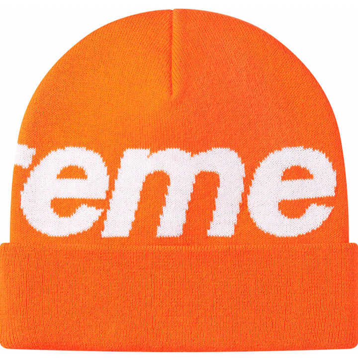 Supreme Big Logo Beanie (FW22/FW24) Orange
