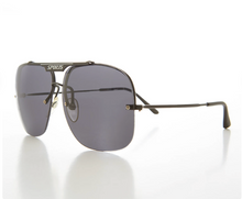 Load image into Gallery viewer, Large Square Pilot Vintage Sunglasses - Techie
