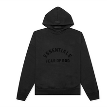 Load image into Gallery viewer, Fear of God Essentials Black Bonded Hoodie (Jet Black)
