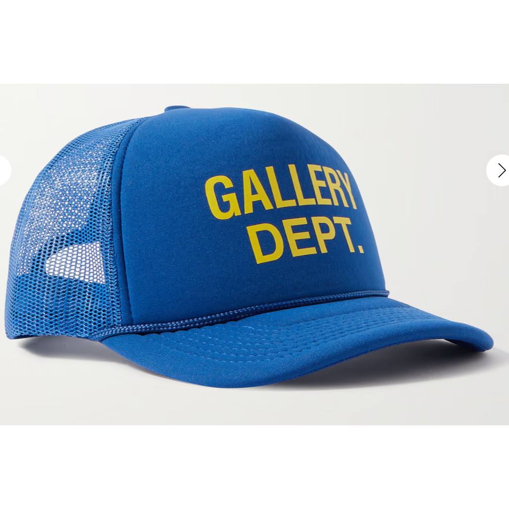 Logo-Print Canvas and Mesh Trucker Cap Blue