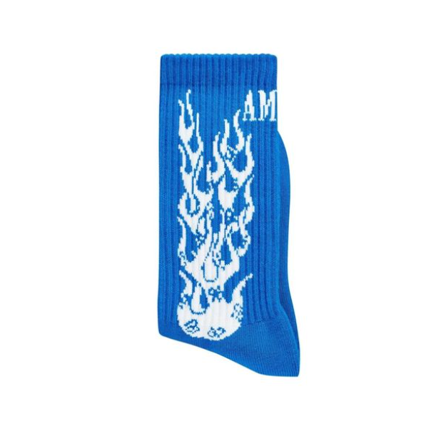 Amiri Flames Sock 'Blue