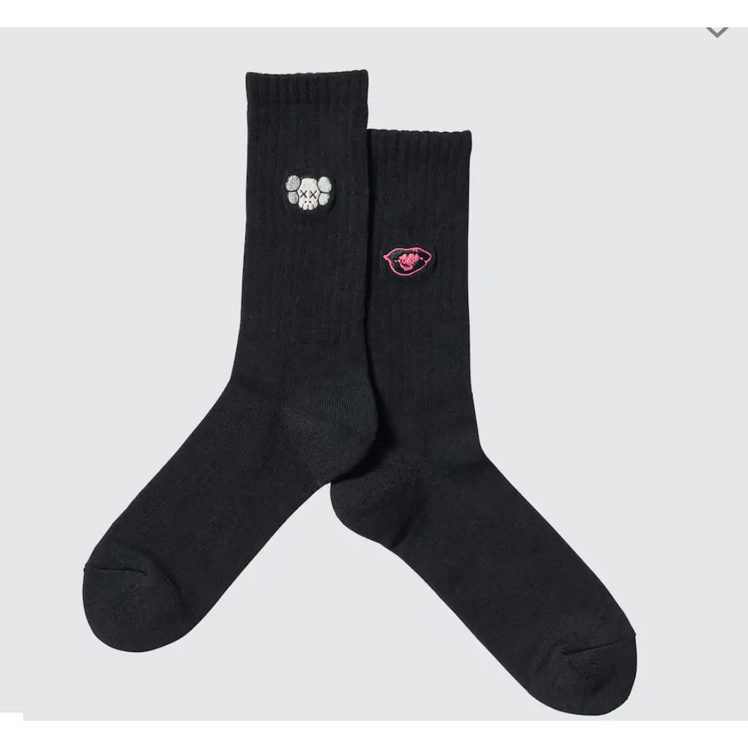 KAWS x Uniqlo Warhol Black UT Socks
