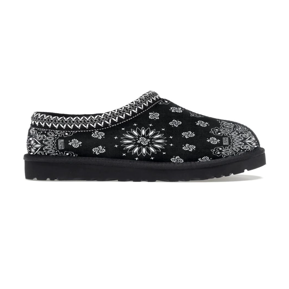 Bravest Studios Black Paisley Slippers