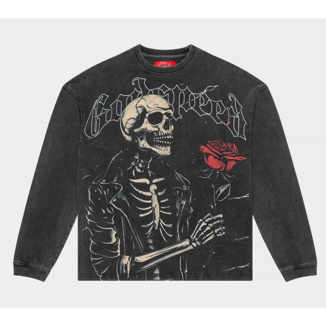 Godspeed Valentine Long Sleeve (Grey Wash)