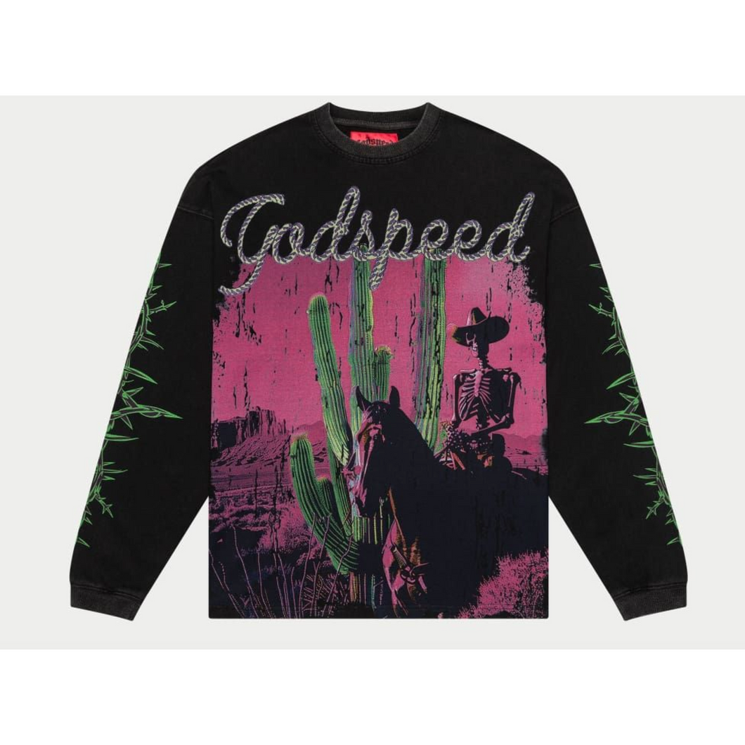 Godspeed Westworld long sleeve T-shirt (Black Wash)