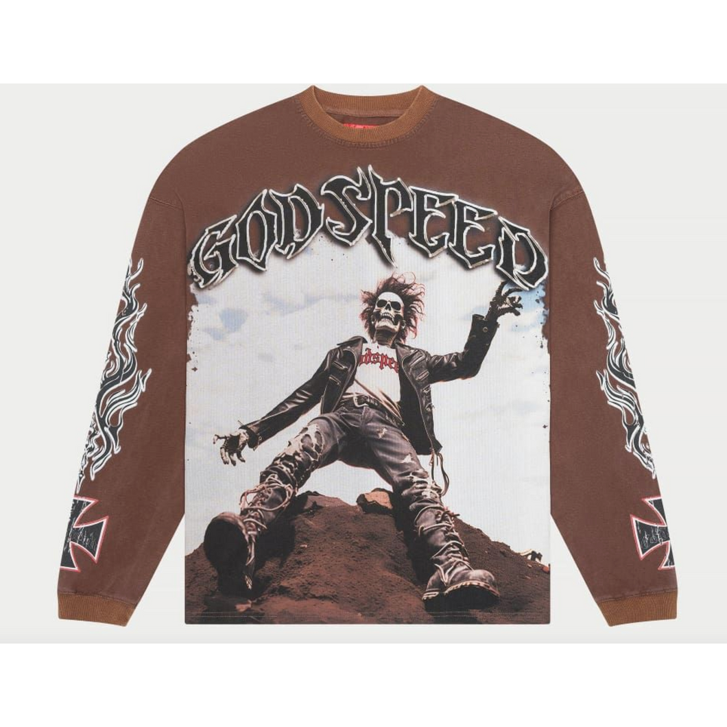 Godspeed Rocker LS T-Shirt (Brown Wash)