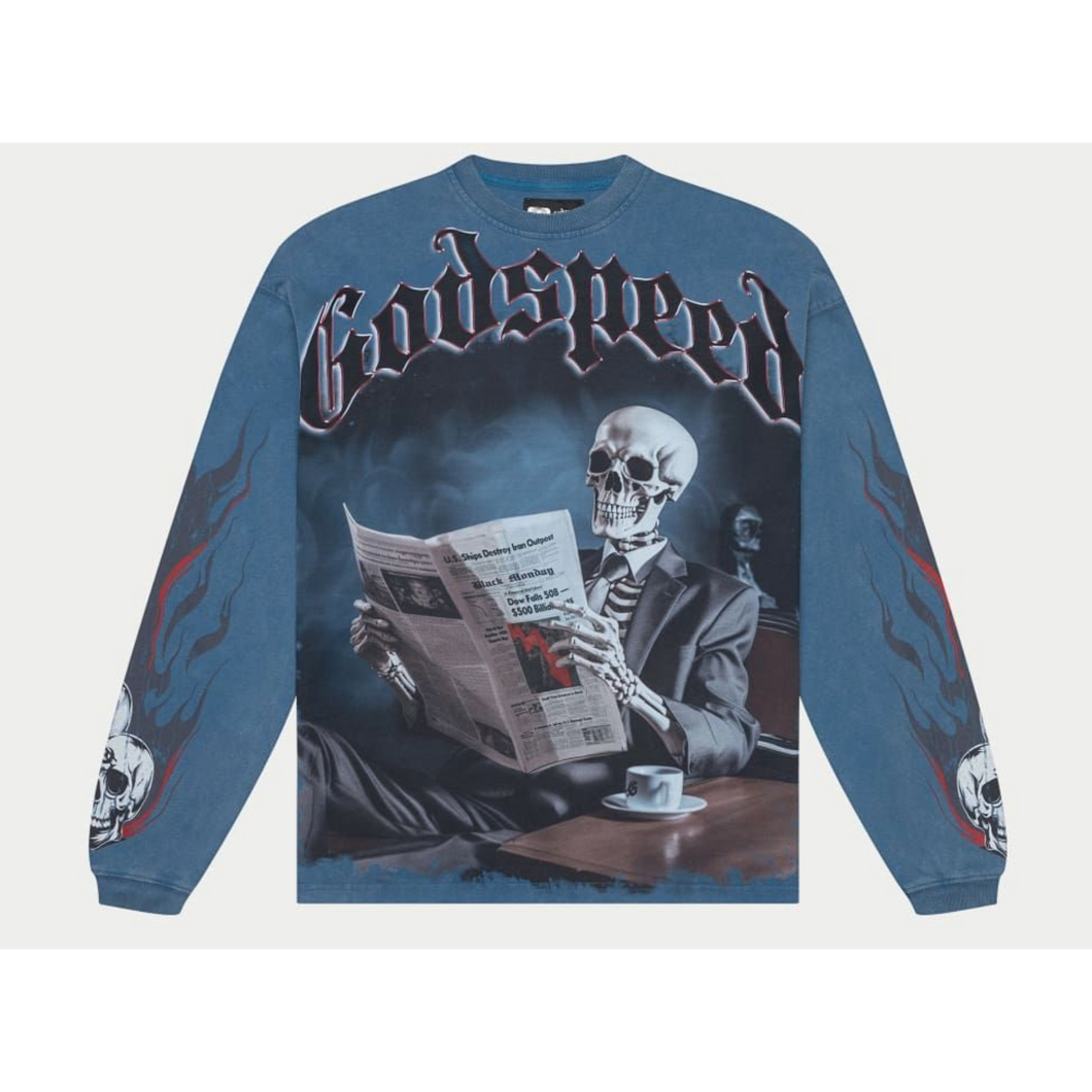 Godspeed Black Monday LS T-Shirt (True Blue)