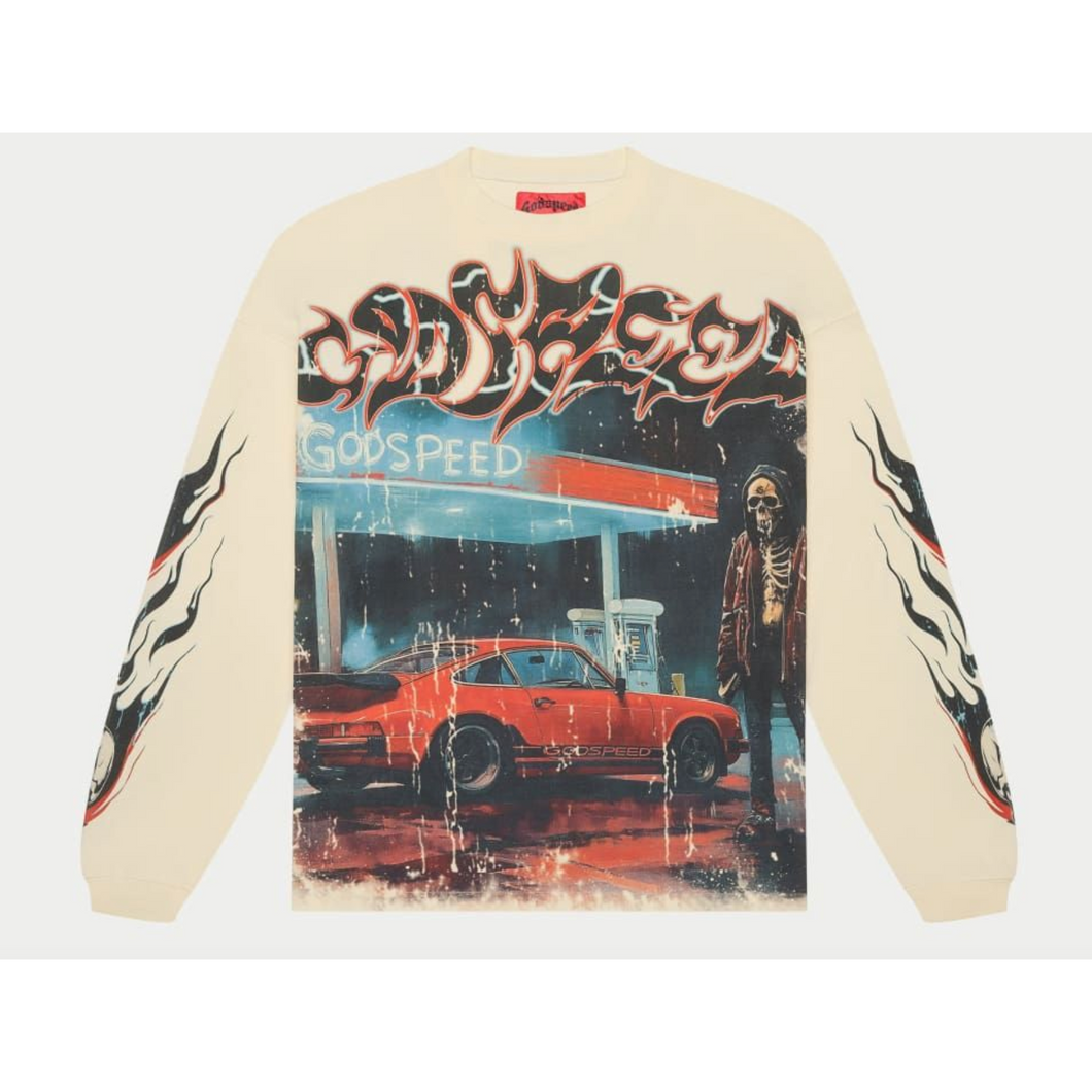 Godspeed Pit Stop LS T-Shirt (Bone)