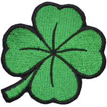 Load image into Gallery viewer, Shamrock Four Leaf Clover Embroidered Cut to Shape - 2.5x2.5 Patch - Luck of the Irish
