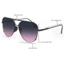 Load image into Gallery viewer, Smaller Cristina - Tangle Free - Faded Purple &amp; Pink Aviator Sunglasses
