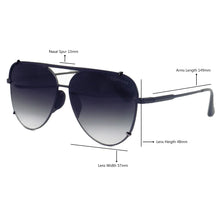 Load image into Gallery viewer, Smaller Cristina - Tangle Free - Faded Black Aviator Sunglasses Black
