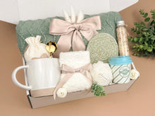 Load image into Gallery viewer, Luxury Gift Boxes – Soft Sage Blanket, Candle &amp; Tea Set
