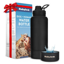 Load image into Gallery viewer, Dog + Human Water Bottle with Detachable Dog Bowl
