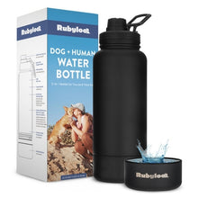 Load image into Gallery viewer, Dog + Human Water Bottle with Detachable Dog Bowl
