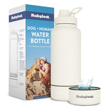 Load image into Gallery viewer, Dog + Human Water Bottle with Detachable Dog Bowl
