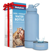 Load image into Gallery viewer, Dog + Human Water Bottle with Detachable Dog Bowl
