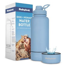 Load image into Gallery viewer, Dog + Human Water Bottle with Detachable Dog Bowl
