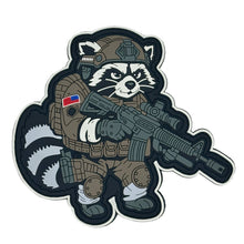 Load image into Gallery viewer, &quot;Street Cat Collection&quot; Patch 2 - Trash Panda - Tactical Raccoon - 4&quot; PVC Patch
