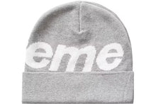 Load image into Gallery viewer, Supreme Big Logo Beanie (FW22/FW24)  Grey
