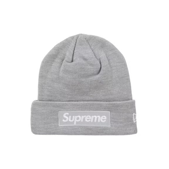 Supreme New Era Box Logo Beanie (FW24) Heather Grey