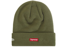 Load image into Gallery viewer, Supreme New Era Varsity Beanie Olive
