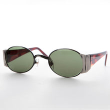 Load image into Gallery viewer, Oval Combo Vintage Sunglass with Wide Temples -Tatum

