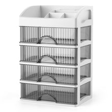 Load image into Gallery viewer, Desktop Drawer Organizer Multi-Layer Cosmetic Jewelry Box Stationery Multi-Functional Organizer, Style: 5 Layer Black Drawer (White)
