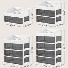 Load image into Gallery viewer, Desktop Drawer Organizer Multi-Layer Cosmetic Jewelry Box Stationery Multi-Functional Organizer, Style: 5 Layer Black Drawer (White)
