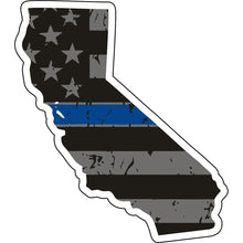 Load image into Gallery viewer, Distressed Thin Blue Line State Sticker - Choose Your State
