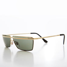 Load image into Gallery viewer, Futuristic Rectangle Gold Brow Sunglasses - Tilly
