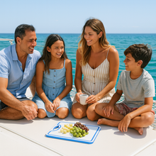 Load image into Gallery viewer, Made in the USA | Premium Cutting Board | Textured 1/2 inch HDPE UV Protected | Non-Skid or Mark Rubber Feet | Great for Boats &amp; any Counter-top
