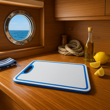 Load image into Gallery viewer, Made in the USA | Premium Cutting Board | Textured 1/2 inch HDPE UV Protected | Non-Skid or Mark Rubber Feet | Great for Boats &amp; any Counter-top
