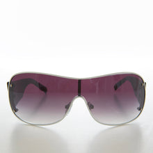 Load image into Gallery viewer, Shield Sunglasses with Mod Pattern Temples -  Trek
