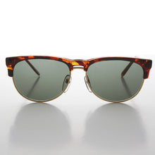 Load image into Gallery viewer, Gold Half Frame 80s Vintage Retro Sunglass - Tristan
