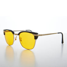 Load image into Gallery viewer, Yellow Lens Half Frame Vintage Sunglasses - True
