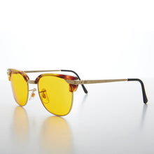 Load image into Gallery viewer, Yellow Lens Half Frame Vintage Sunglasses - True
