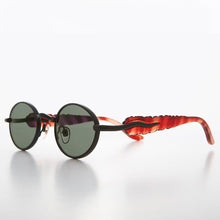 Load image into Gallery viewer, Unique 90s Oval Lens Vintage Sunglass Jagged Temple Design - Tweek
