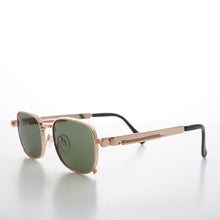 Load image into Gallery viewer, Tailored Steampunk Gold Sunglass with Industrial Temples - Tyga 1
