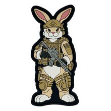 Load image into Gallery viewer, Pew Pew Peter Tactical Easter Battle Bunny 4&quot; PVC Patch - Bad Bunny Collection
